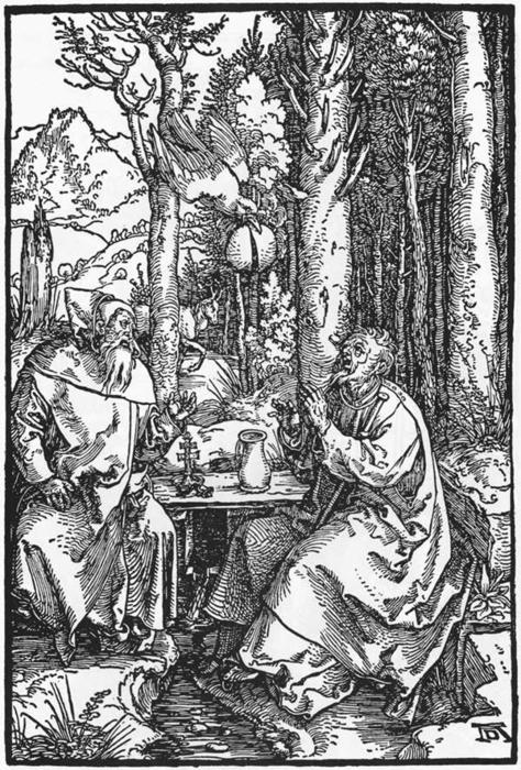 The Hermits St Anthony And St Paul — Albrecht Dürer
