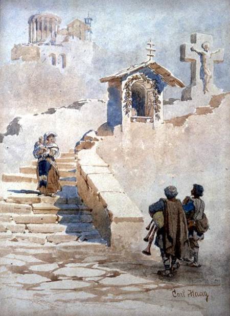 Pifferari In Tivoli — Carl Haag