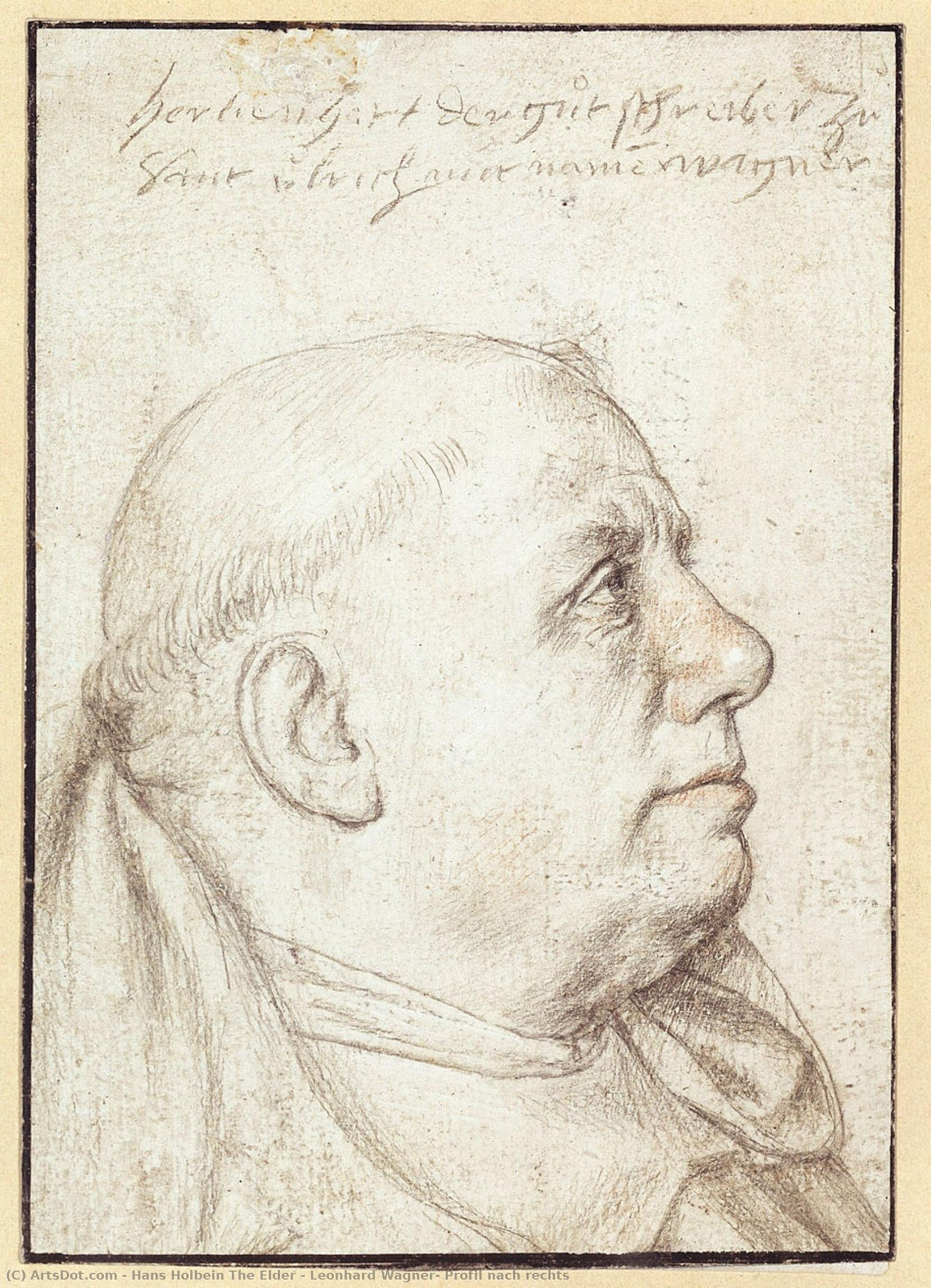 Leonhard Wagner, Profil Nach Rechts — Hans The Elder Holbein