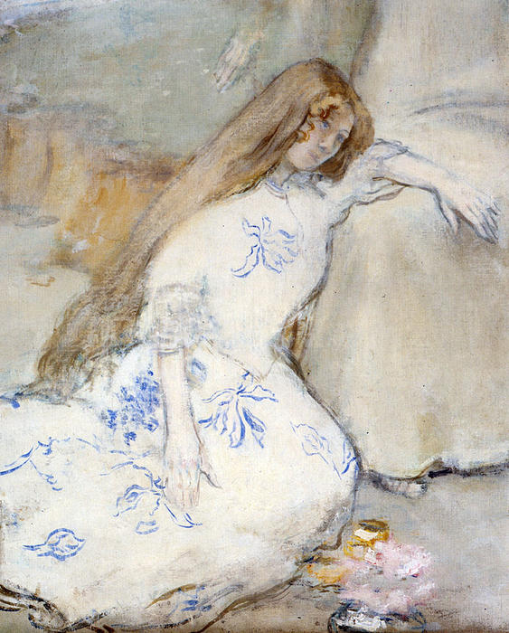 A Young Girl Resting — Jean-françois Raffaelli