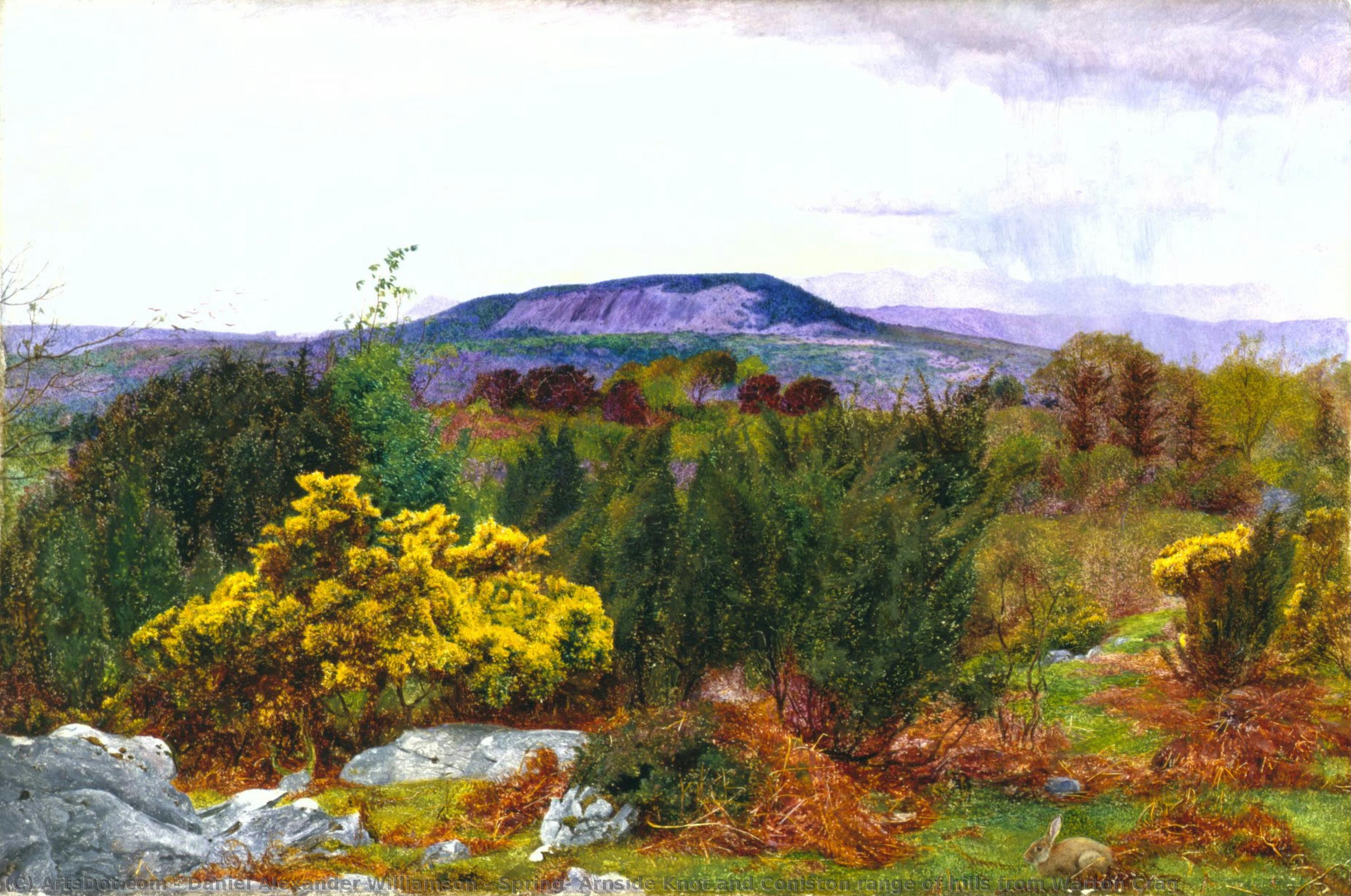 Spring, Arnside Knot And Coniston Range Of Hills From Warton Crag — Daniel Alexander Williamson