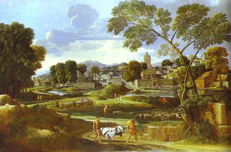 Landscape With Funeral Of Phocion — Nicolas Poussin