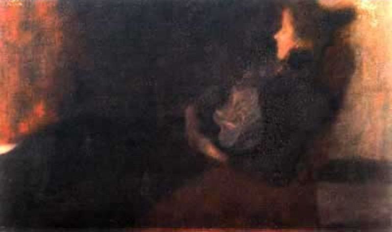 Lady At The Fireplace — Gustav Klimt