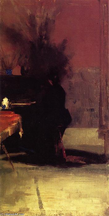 Woman At The Piano — Thomas William Roberts