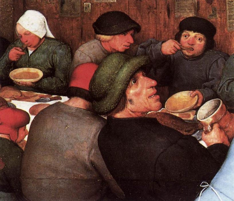 Peasant Wedding (detail) — Pieter Bruegel The Elder
