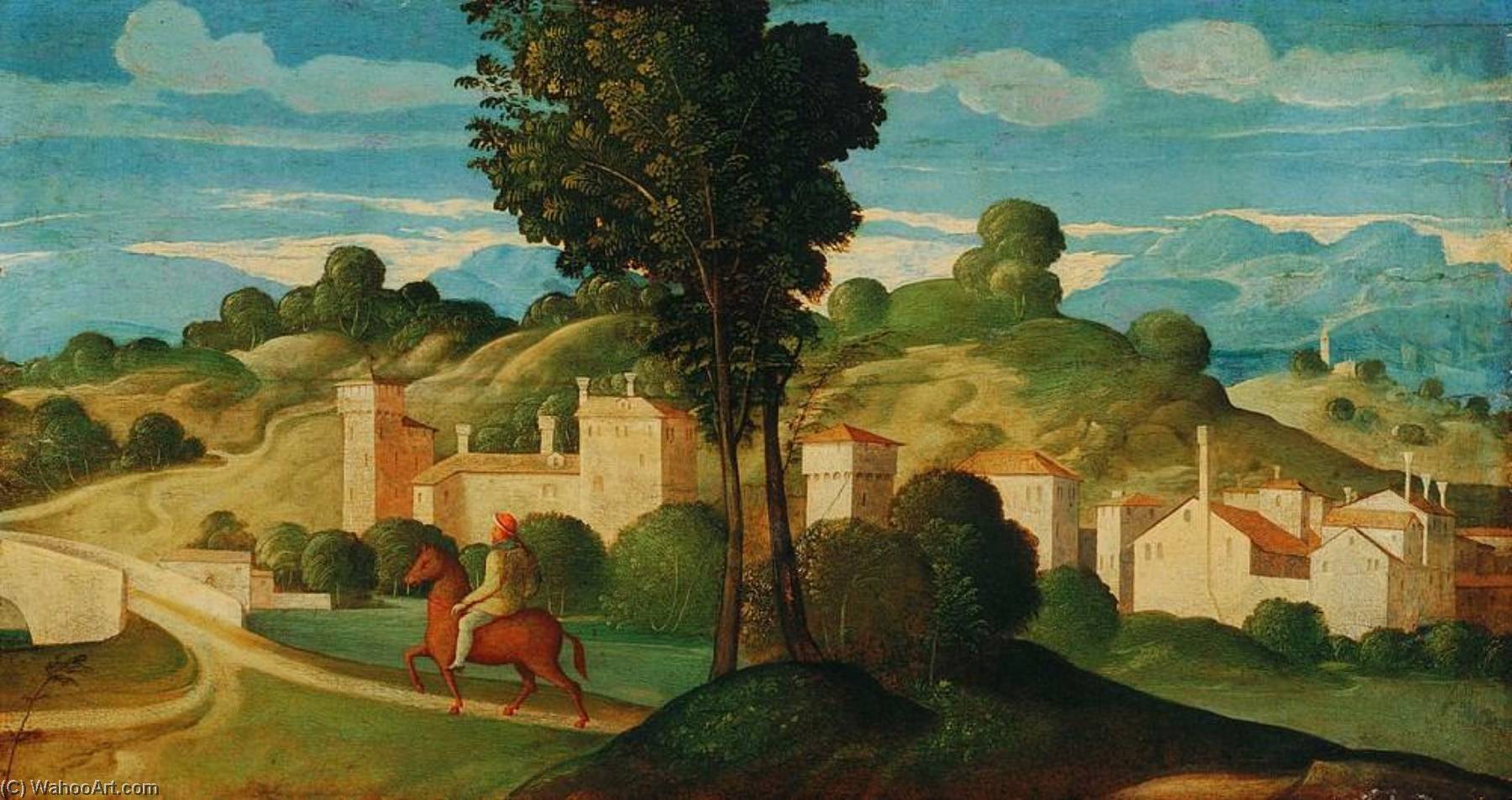 Landscape With Rider — Girolamo Da Santacroce