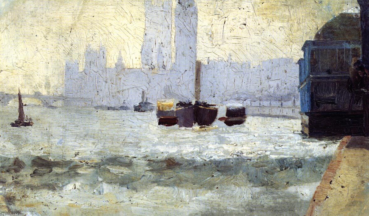 Thames Scene — Thomas William Roberts