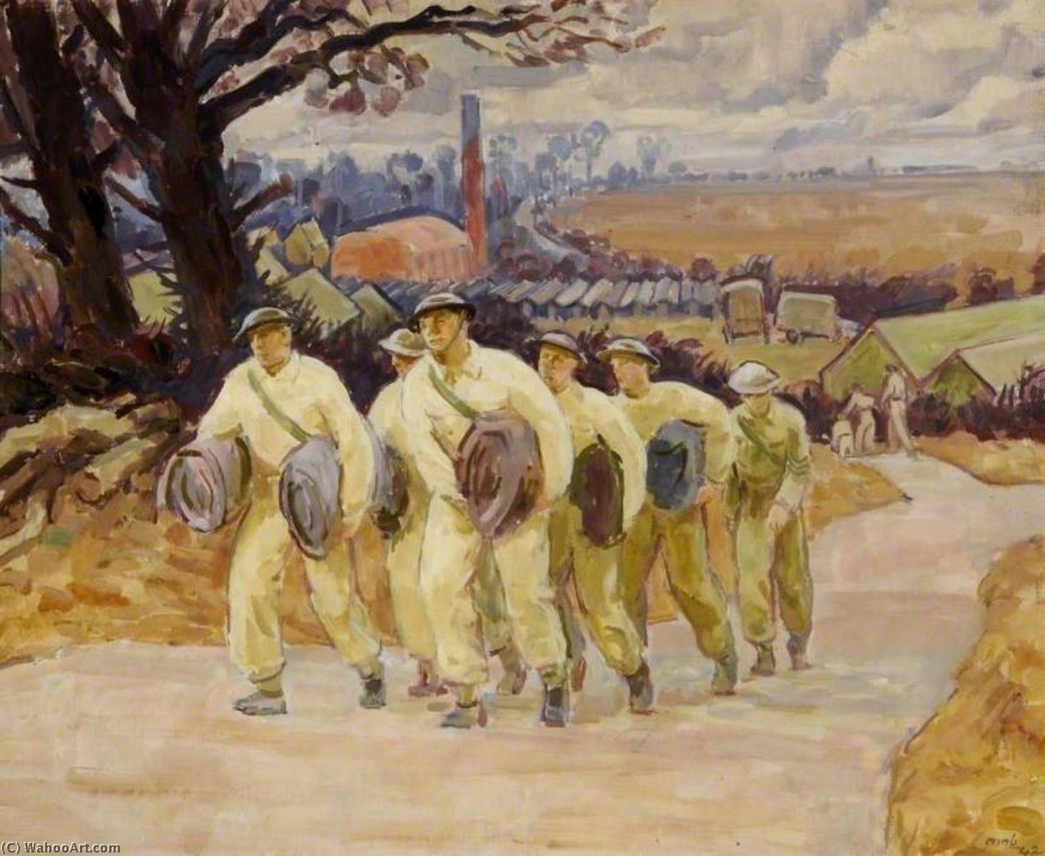 The Night Watch, Canadian Heavy Gunners, 2nd A. A. Battery — Henry Lamb