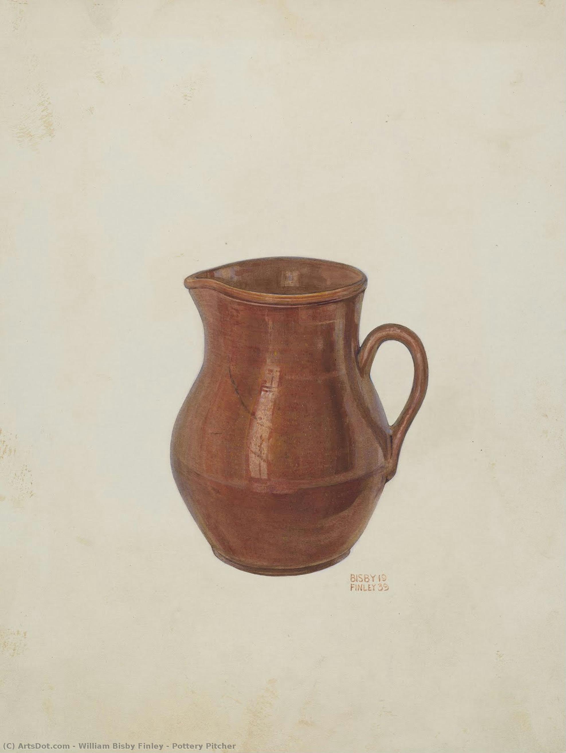 Pottery Pitcher — William Bisby Finley