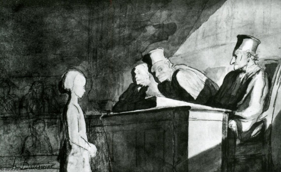 Déposition D'une Mineure Dessin À La Plume Lavis Et Gouache Deposition Of Minor A Pen-and-ink Drawing Washing And Gouache — Honoré Daumier
