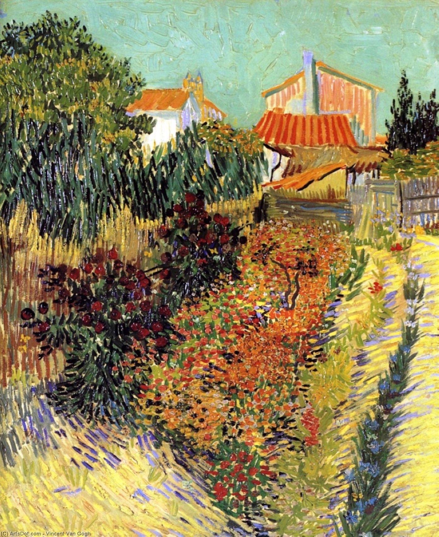 Garden Behind A House — Vincent Willem Van Gogh