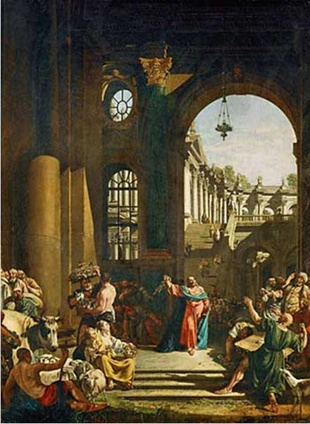 Jesus Cleansing The Temple — Bernardo Bellotto