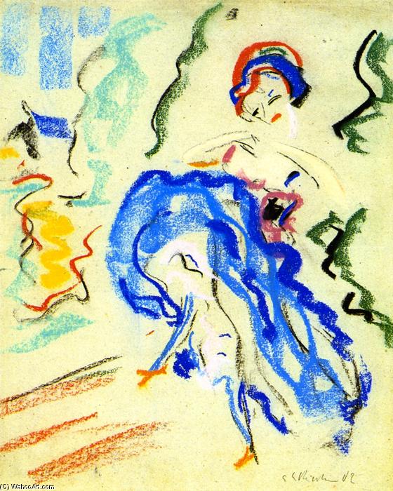 Tänzerin Mit Blauem Rock — Ernst Ludwig Kirchner