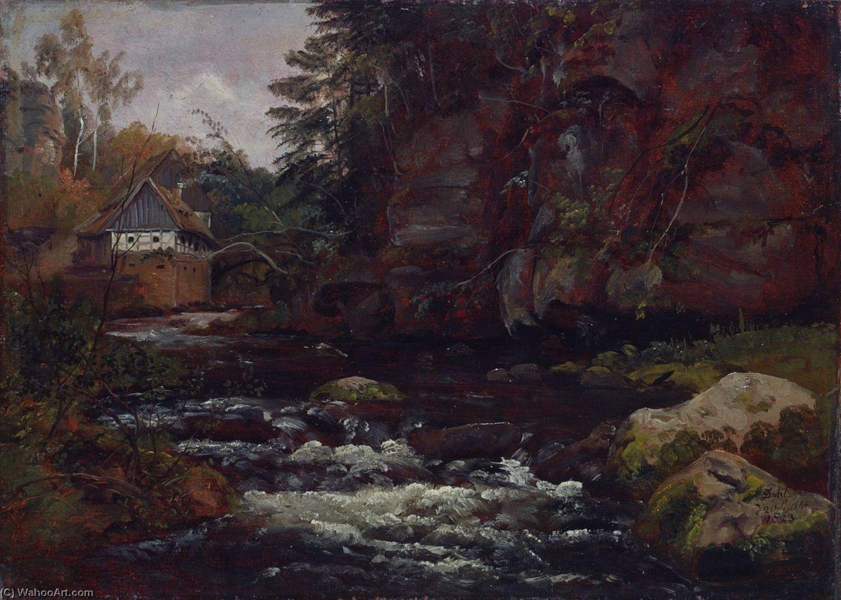 Mill In Liebethaler Grund — Johan Christian Claussen Dahl