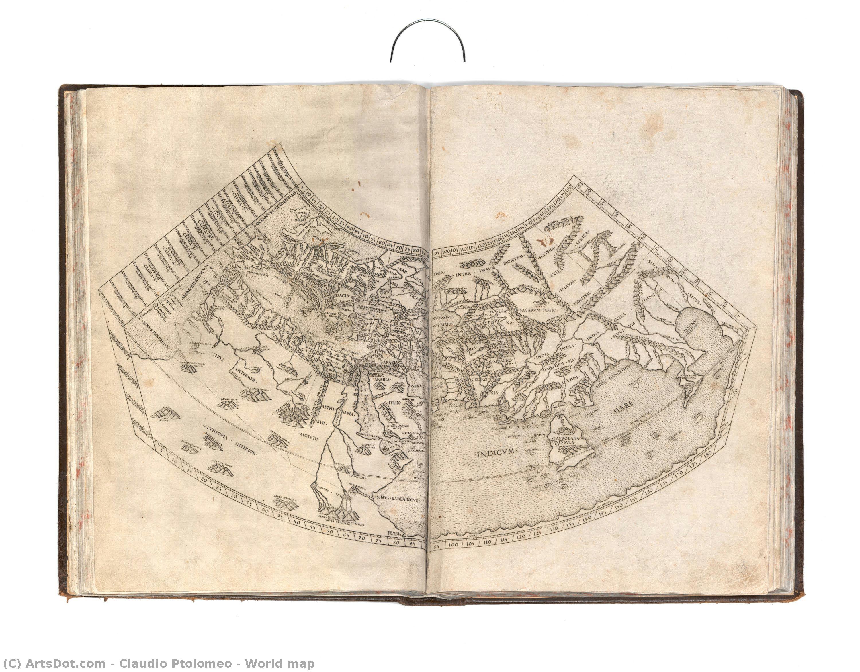 World Map — Claudio Ptolomeo