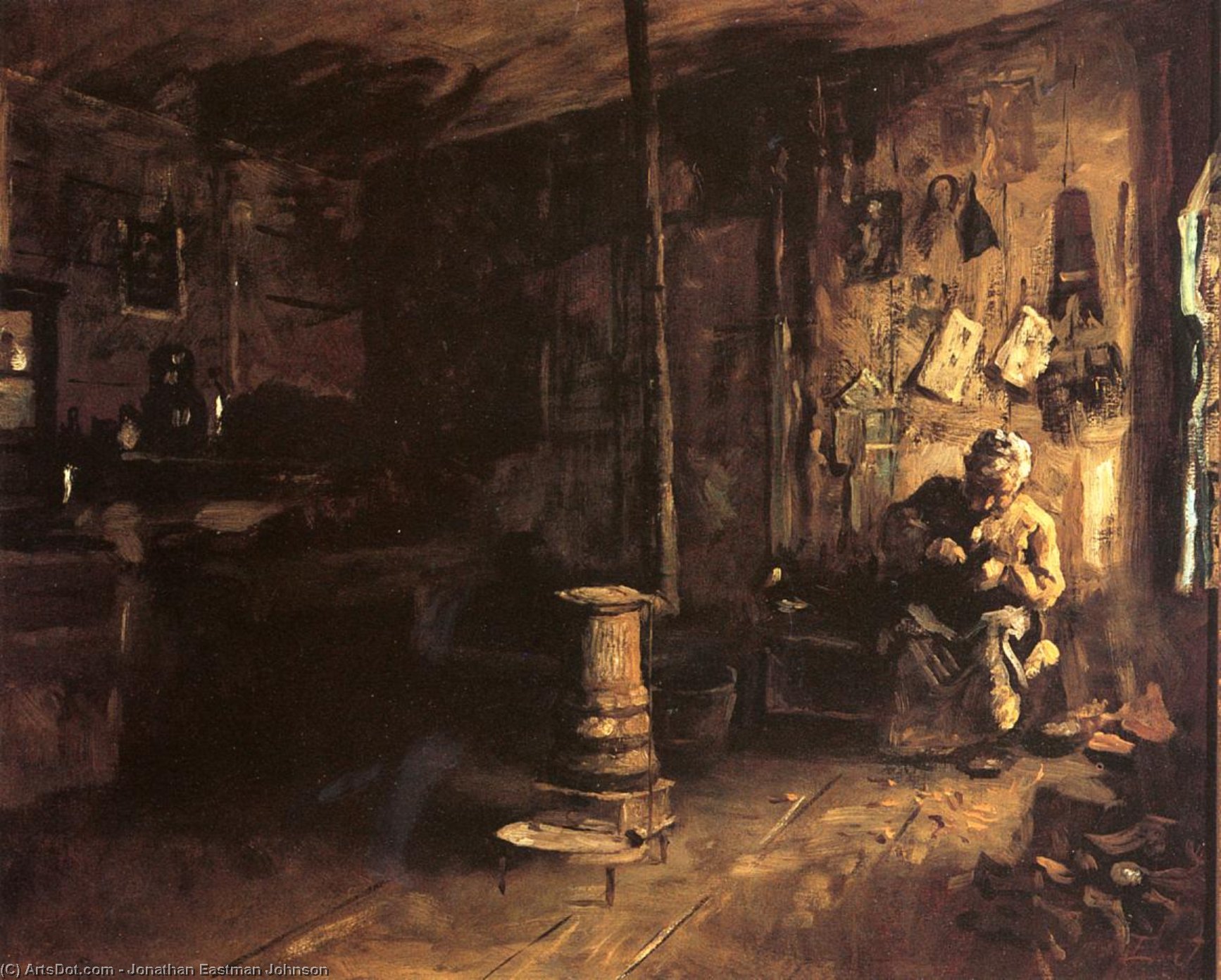 Shoemaker Haberty's Shop — Jonathan Eastman Johnson
