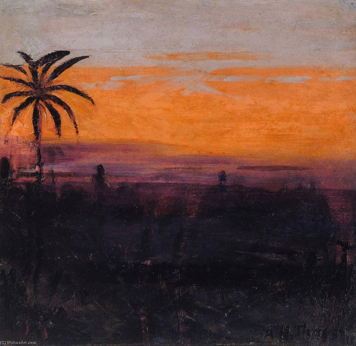 The Sky Simulated By Red Flamingoes, Study For Book Concealing Coloration In The Animal Kingdom — Abbott Handerson Thayer