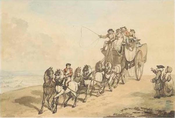 The Post — Thomas Rowlandson