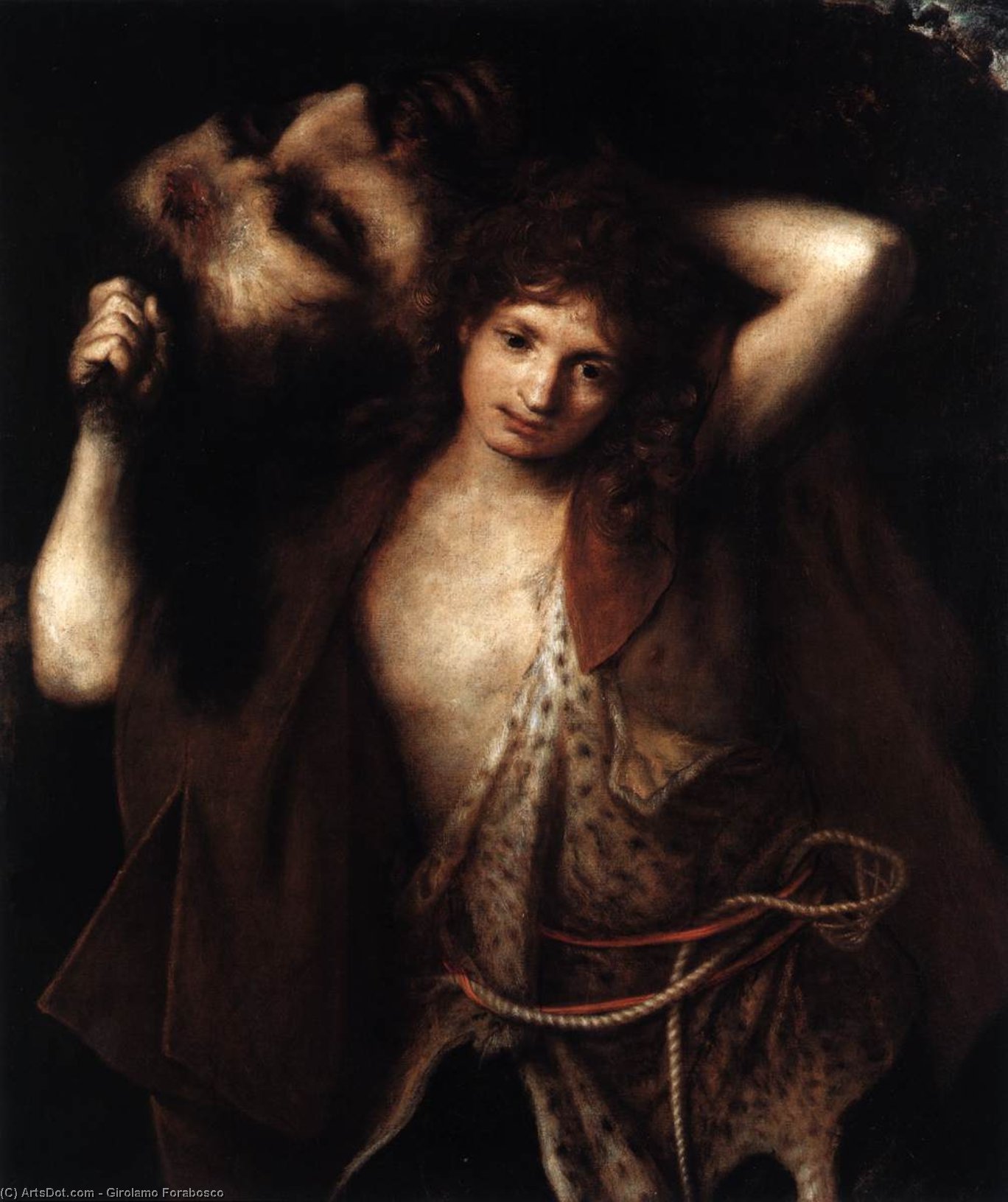 David With The Head Of Goliath — Girolamo Forabosco