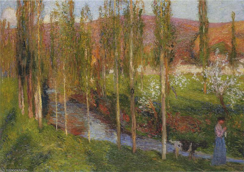 Valle Du Vert With Shepherdess — Henri Jean Guillaume Martin