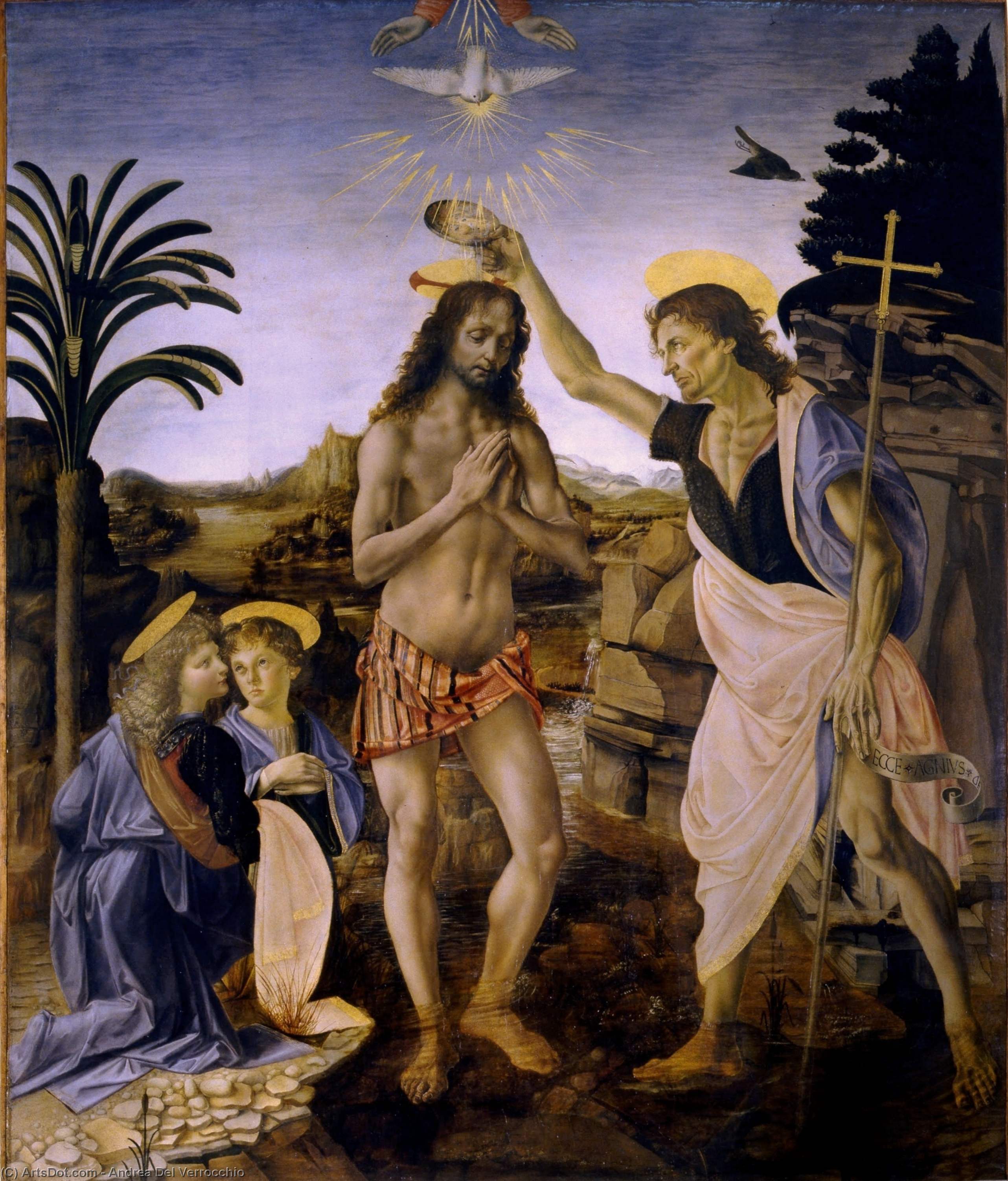 El Bautismo De Cristo — Andrea Del Verrocchio