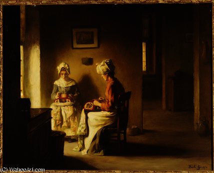 Seamstresses In An Interior — Claude Joseph Bail