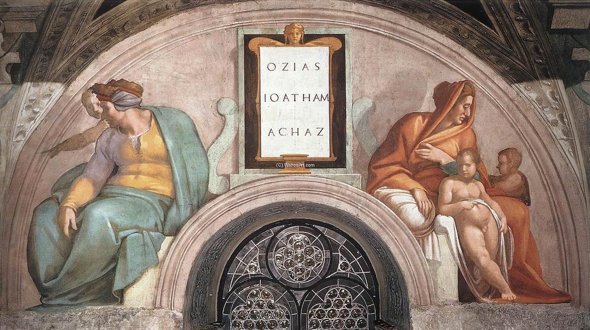 Uzziah - Jotham - Ahaz — Michelangelo Buonarroti