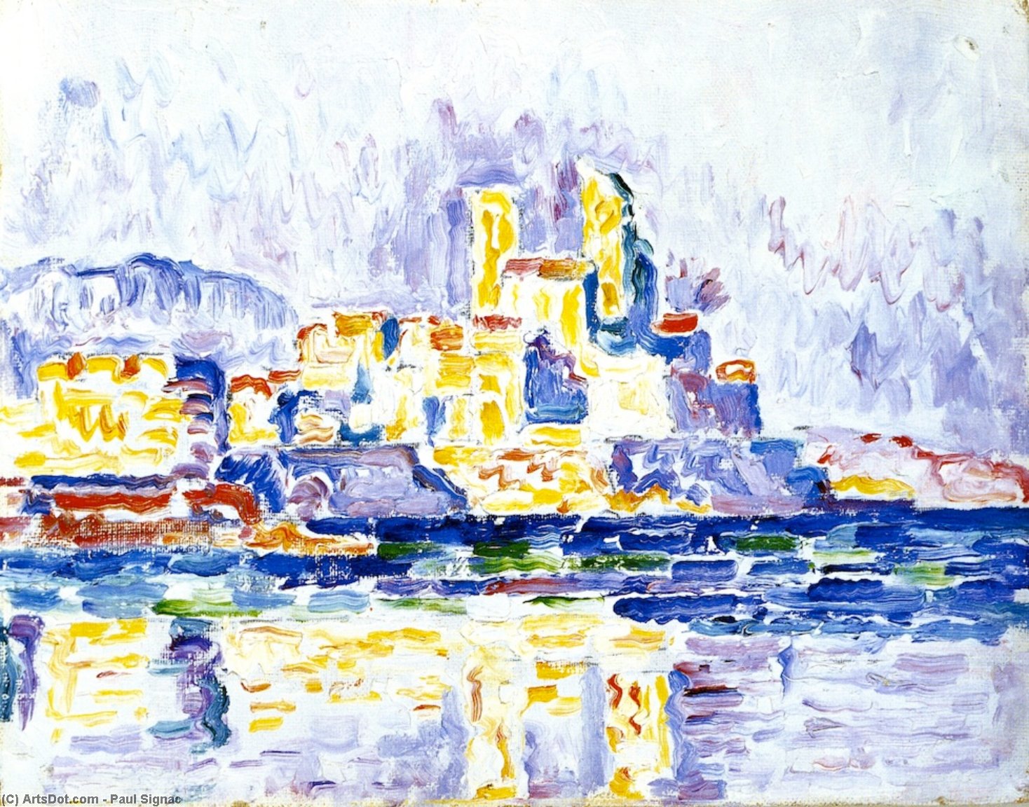 Yellow Sunset, Antibes — Paul Signac