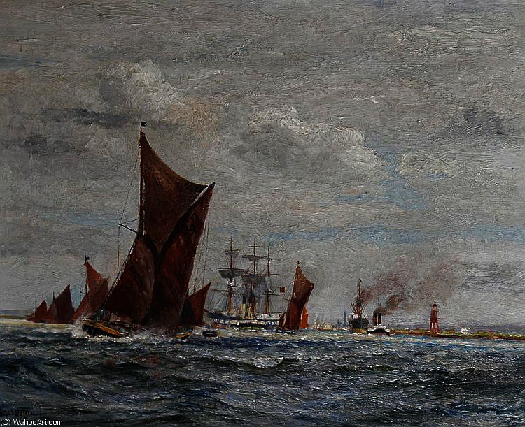 The Thames, Long Reach' — Charles John De Lacy