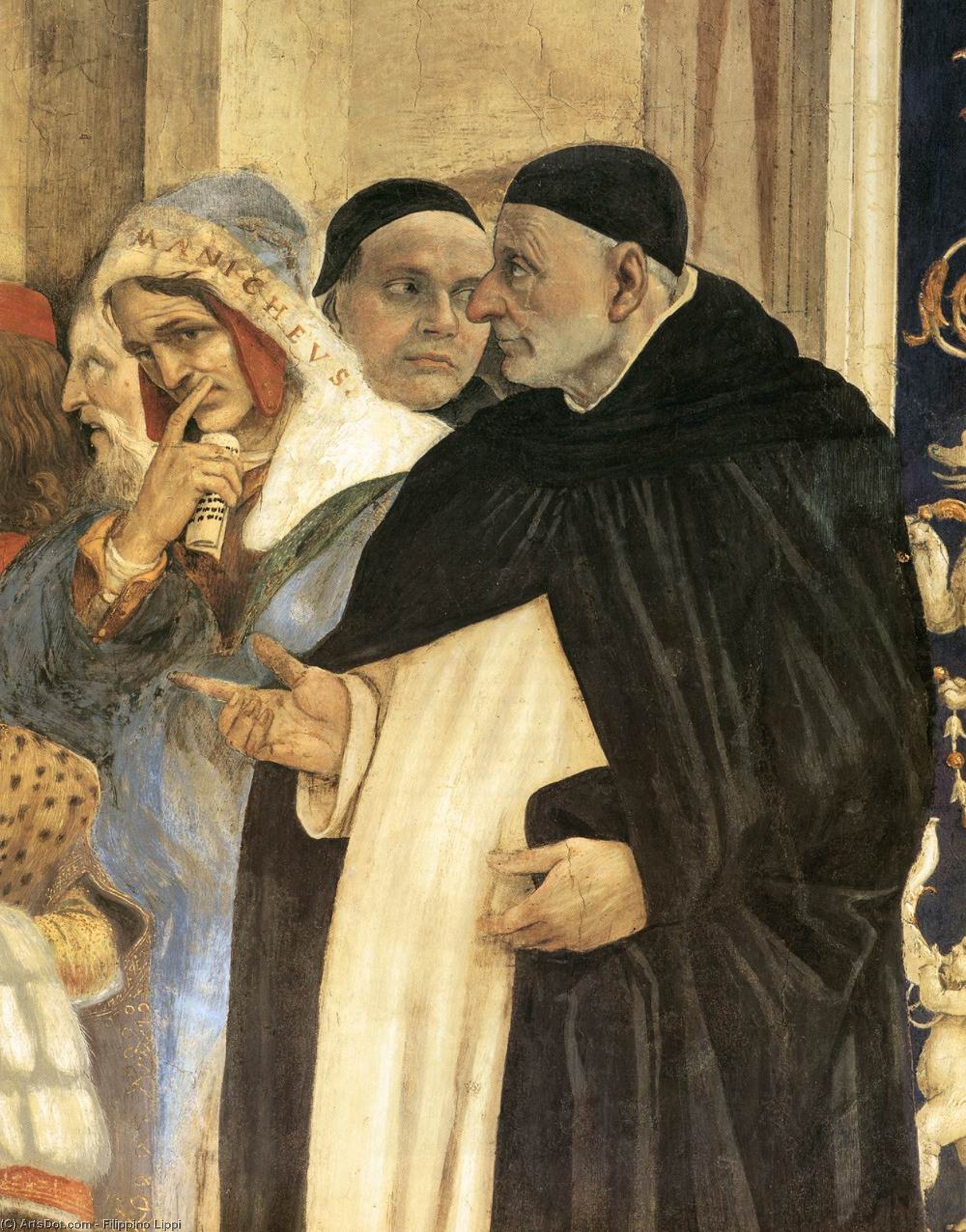 Triumph Of St Thomas Aquinas Over The Heretics (detail) — Filippino Lippi