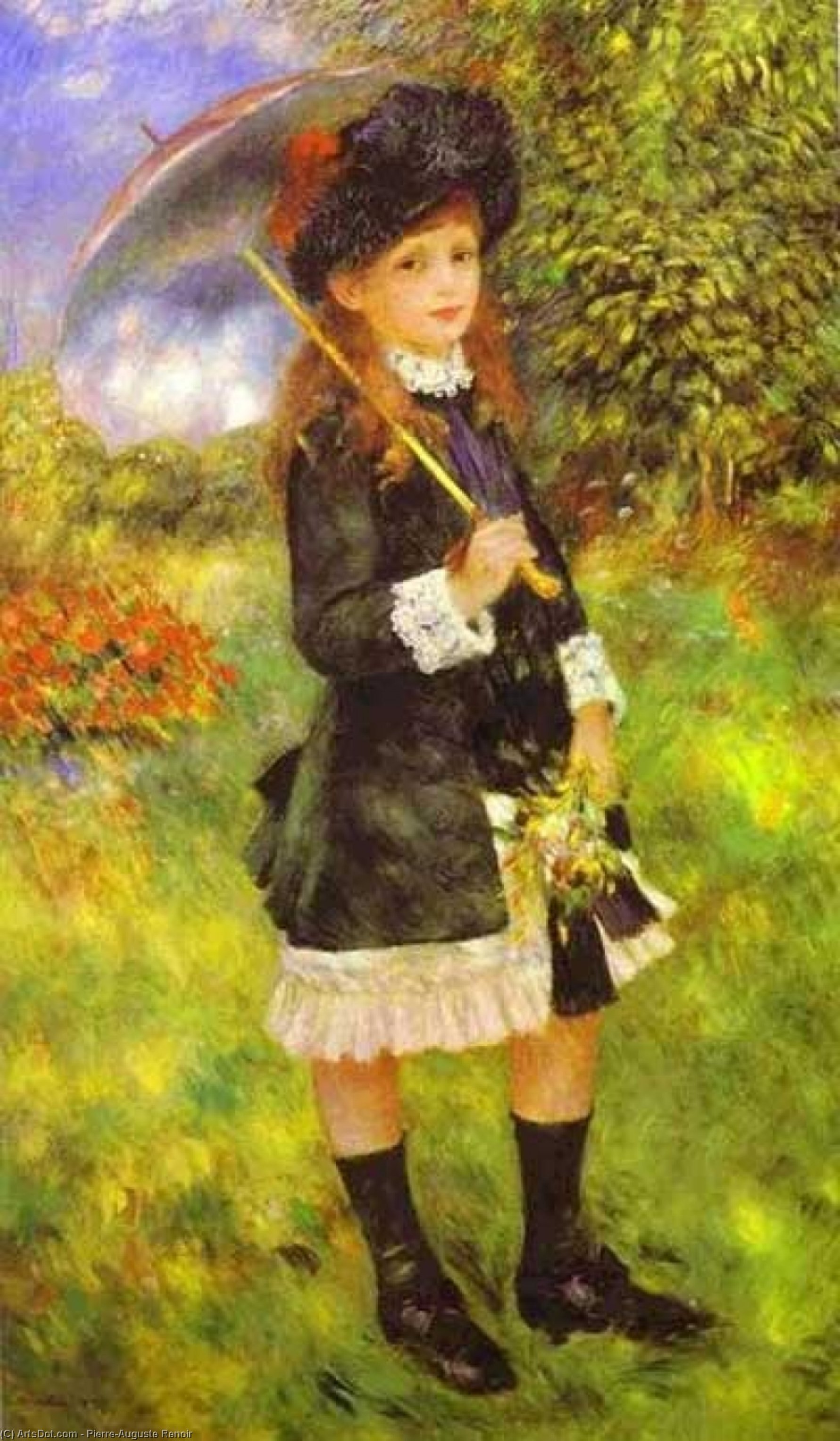 Young Girl With Parasol (aline Nunes) — Pierre-auguste Renoir