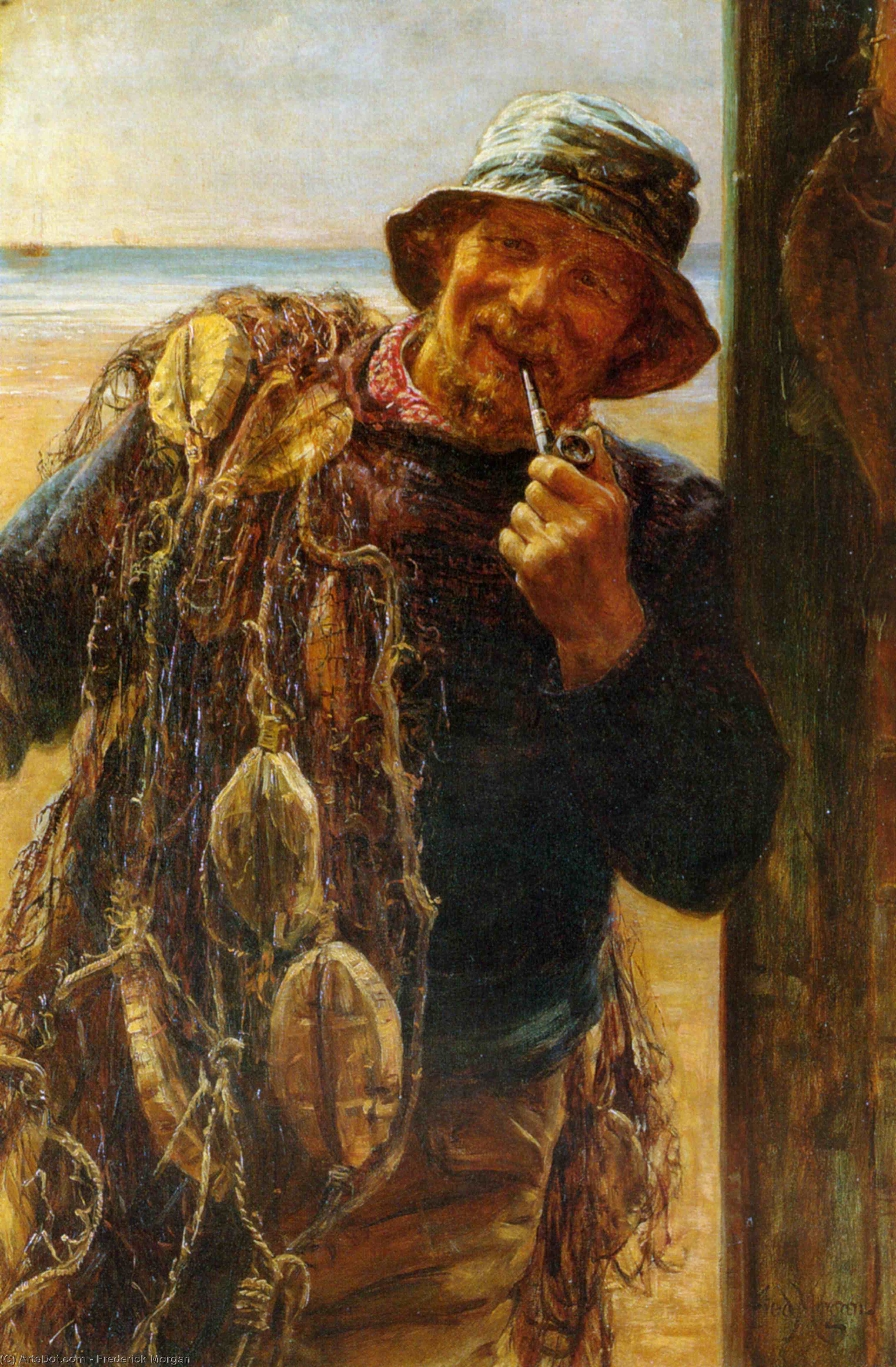 A Jovial Fisherman — Frederick Morgan