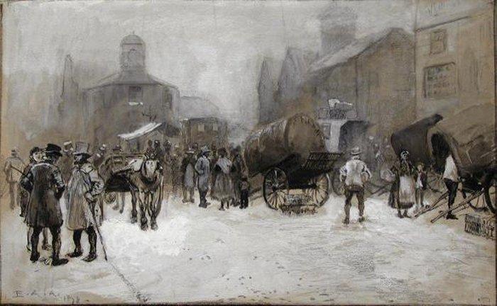 Market, Stratford-on-avon — Edwin Austin Abbey