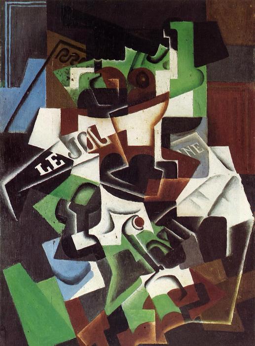Fruit Bowl, Pipe And Newspaper (also Known As Frutero, Pipa Y Peridico) — Juan Gris
