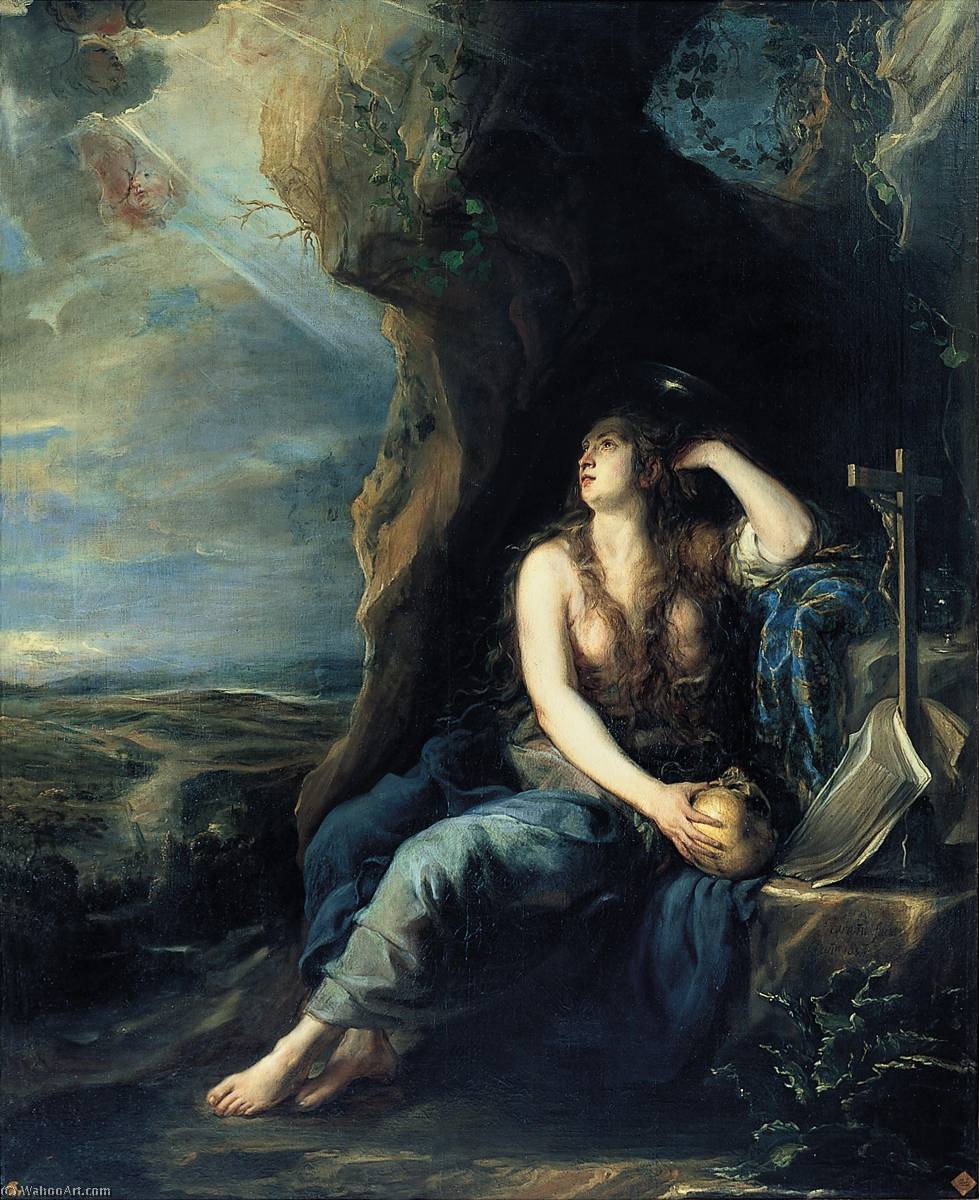 Español La Magdalena Penitente — Juan De Miranda