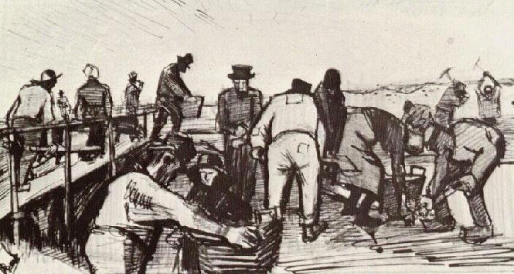 Peat Diggers In The Dunes — Vincent Willem Van Gogh
