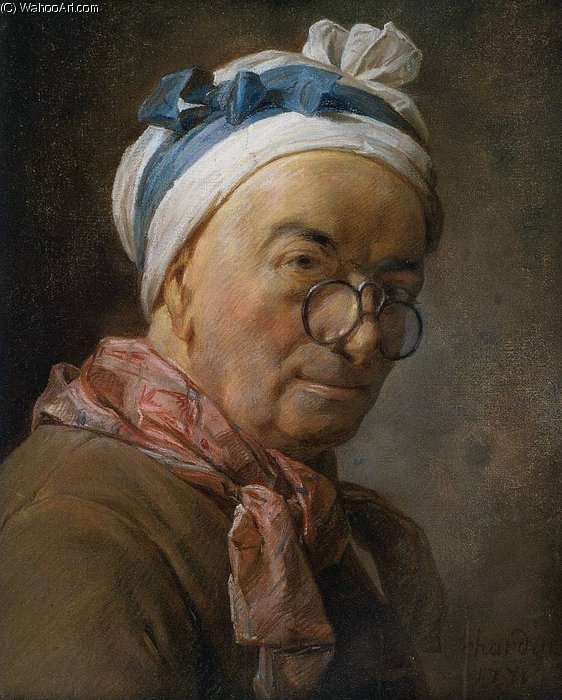 Self Portrait With Glasses — Jean-baptiste-siméon Chardin