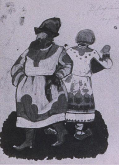 'sketch Of Costumes For ''snow Maiden''' — Nicholas Roerich