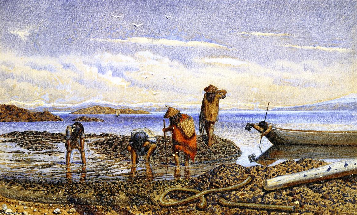 Indians Gathering Shellfish, Victoria Island — William George Richardson Hind