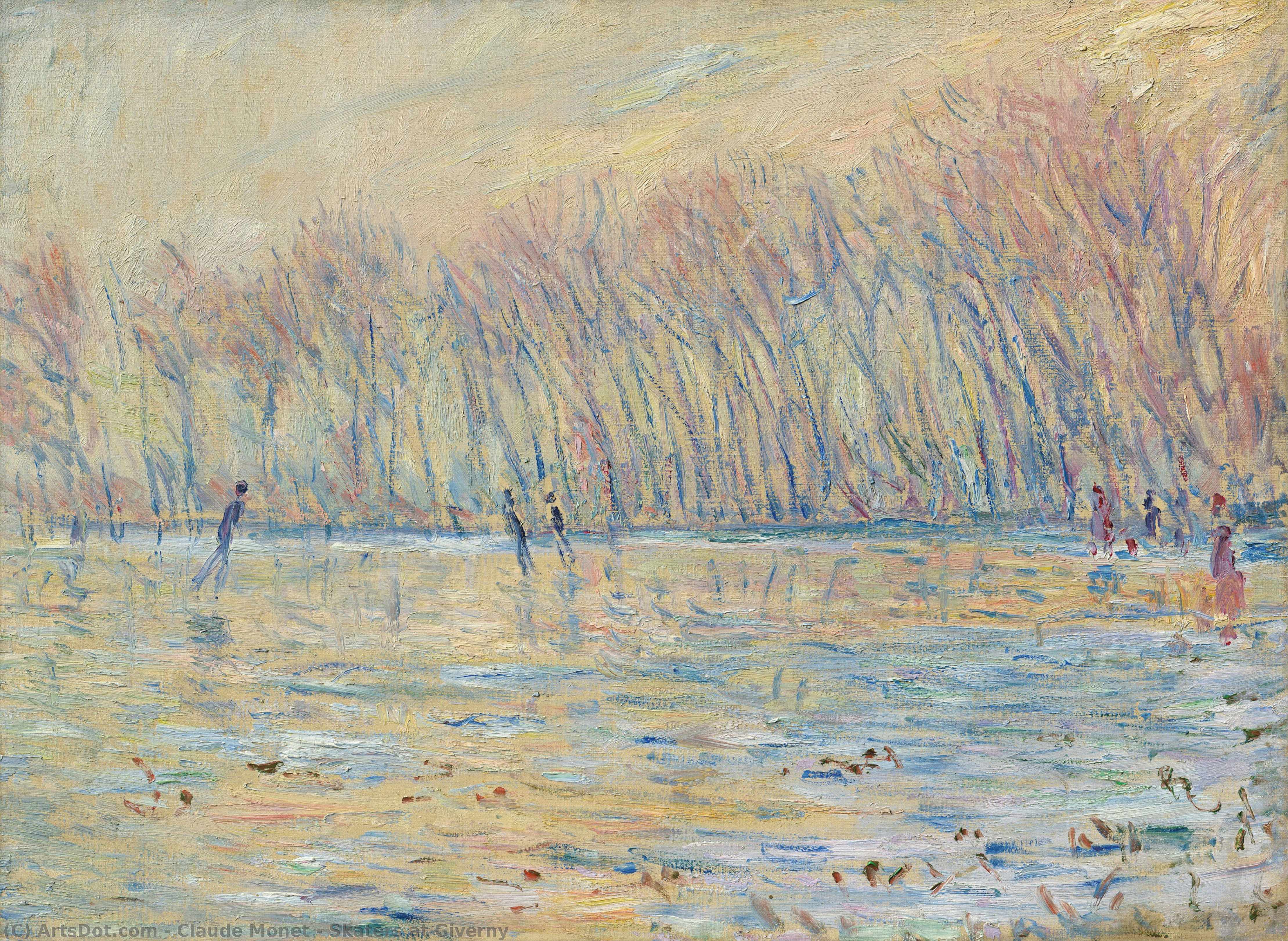 Skaters At Giverny — Claude Monet