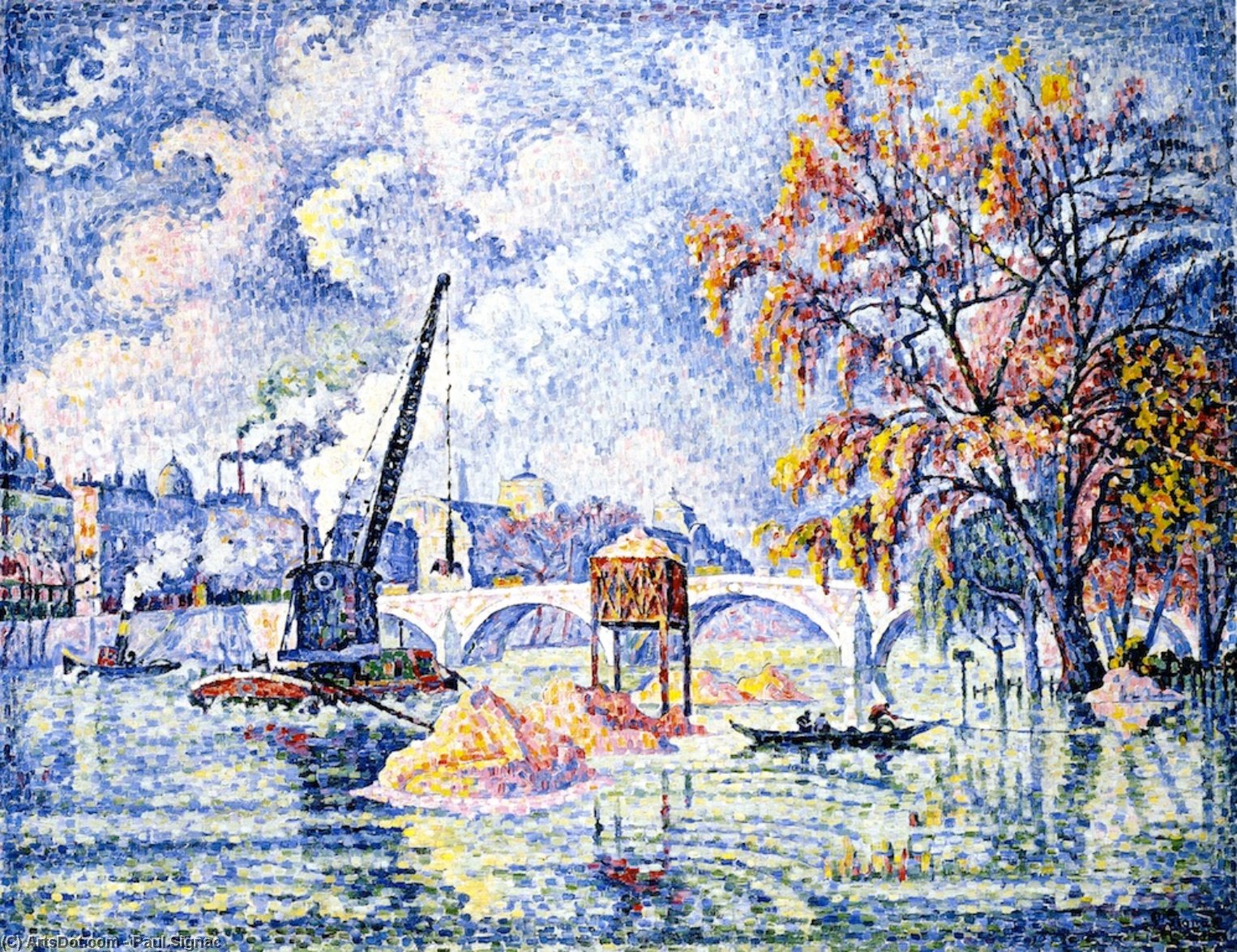 Flood At The Pont Royal, Paris — Paul Signac