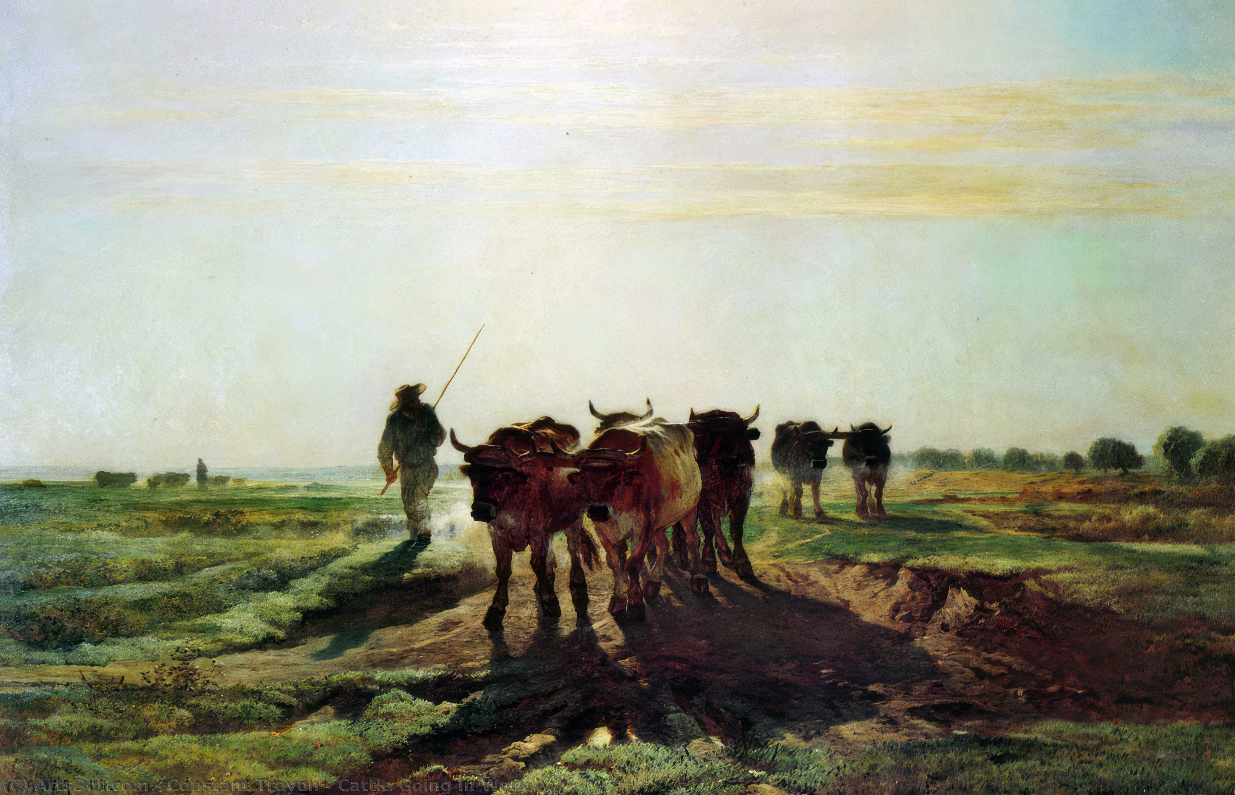 Cattle Going In Work — Constant Troyon