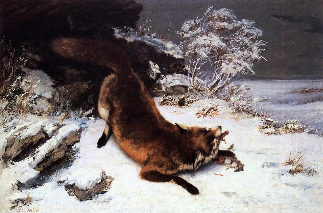 The Fox In The Snow — Gustave Courbet
