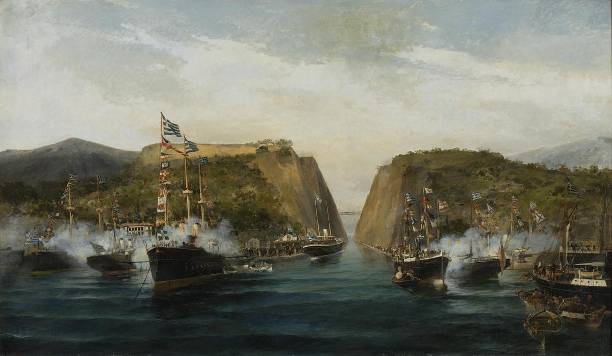 Inauguration Of Corinth Canal — Konstantinos Volanakis
