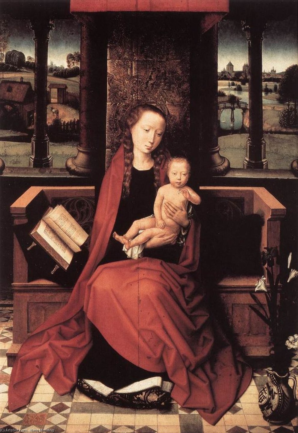 Virgin And Child Enthroned — Memling, Hans