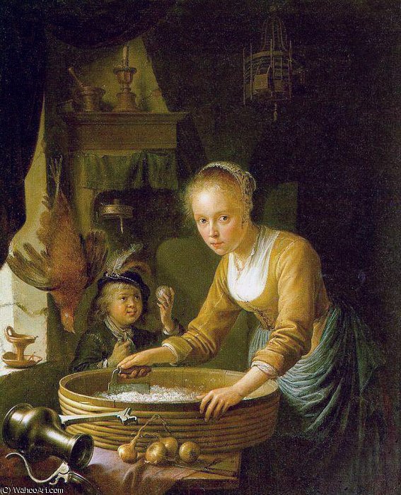 Onions — Gerrit Dou