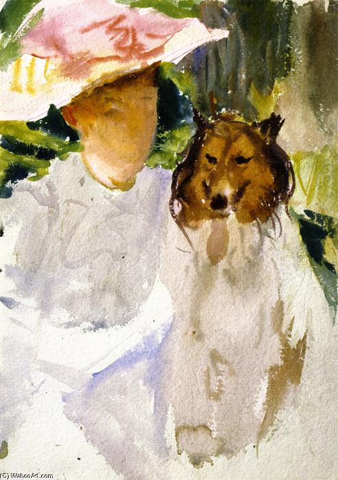 Woman With Collie — John Singer Sargent