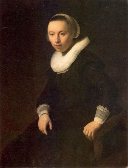 Young Woman In A Chair — Rembrandt Van Rijn