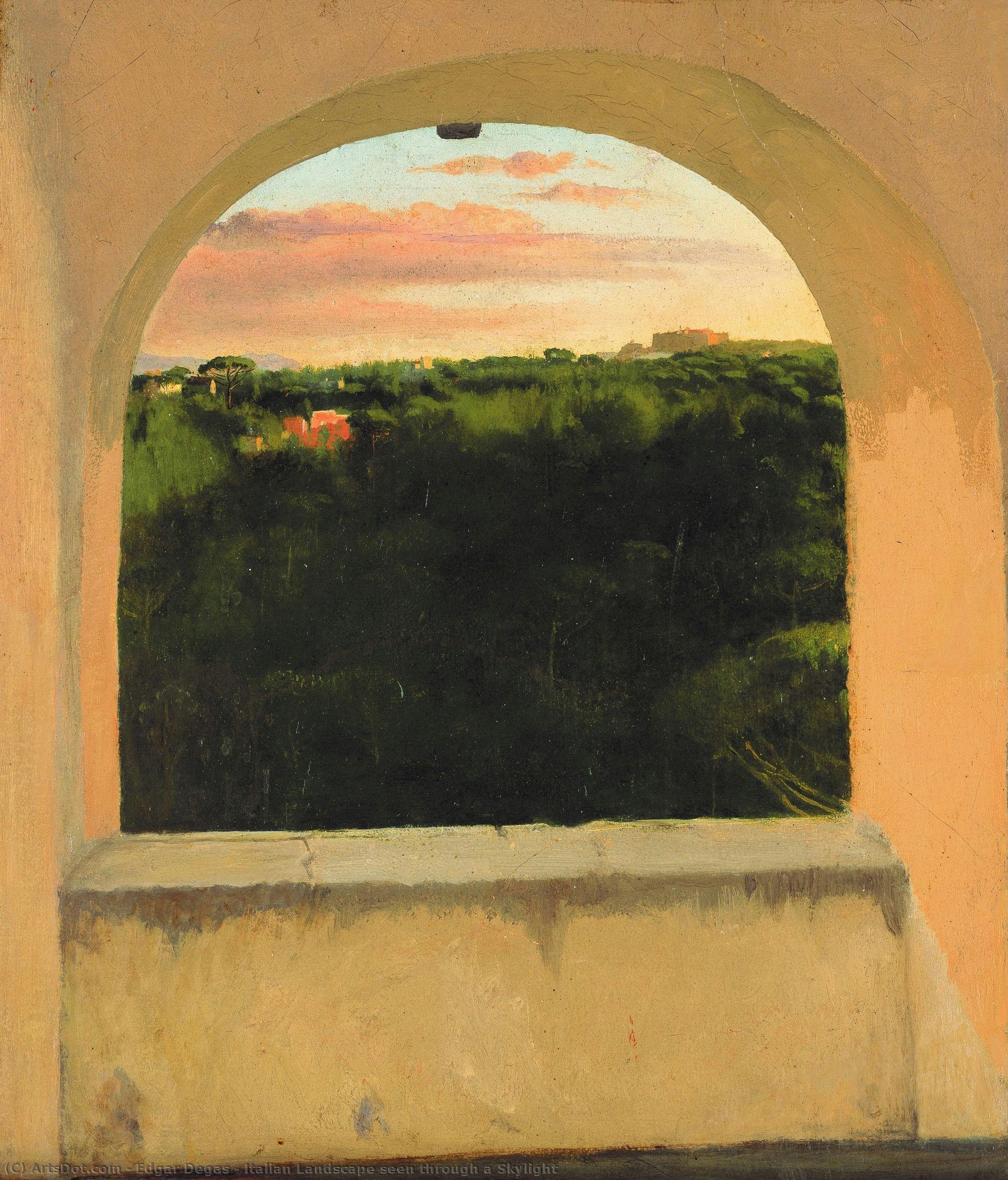Italian Landscape Seen Through A Skylight — Edgar Degas