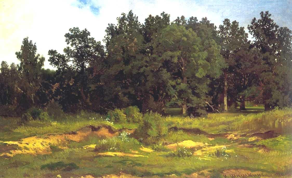 Oak Grove In A Muzzy Day — Ivan Ivanovich Shishkin